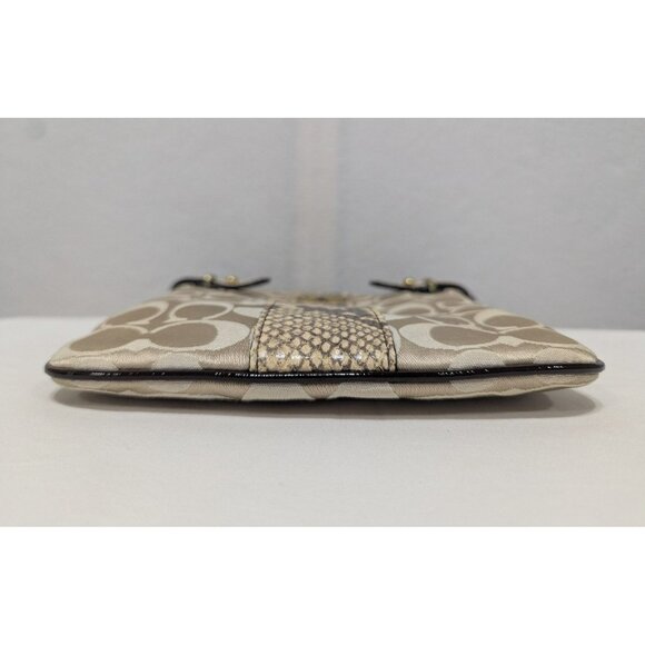 Coach Colette Signature Python Snakeskin Print Sateen Crossbody Bag 44752 - Picture 5 of 12